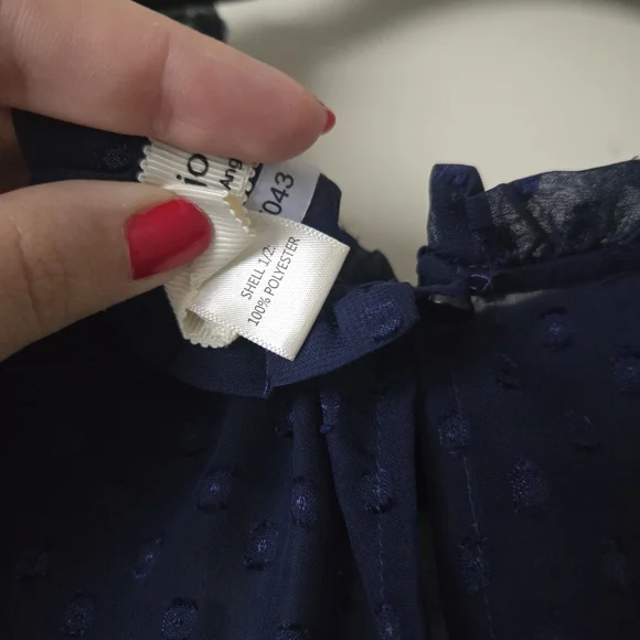 Faith and Joy Navy Blue Blouse - Picture 6 of 6